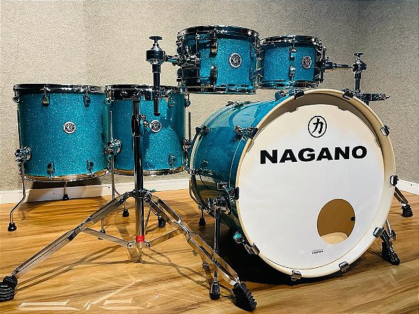 Bateria Nagano Work Series Aquamarine Sparkle 22" 10" 12" 14" 16" Shellpack