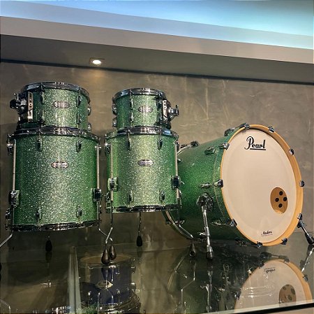 Bateria Pearl Masters MCT Absinthe Green Sparkle 22" 10" 12" 14" 16"