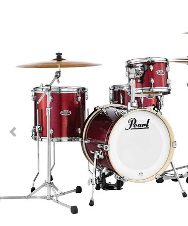 Bateria Pearl Midtown Burgundy 16" 10" 13" + Caixa 13x5,5" Shellpack