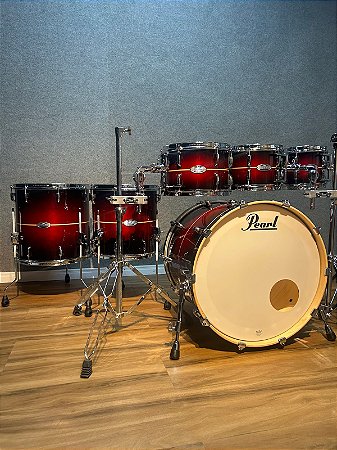 Bateria Pearl Masters MCT Banded Red Burst 22" 8" 10" 12" 14" 16"