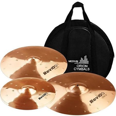 Kit de Pratos Orion Rev 14" 16" 20" C/ Bag Incluso