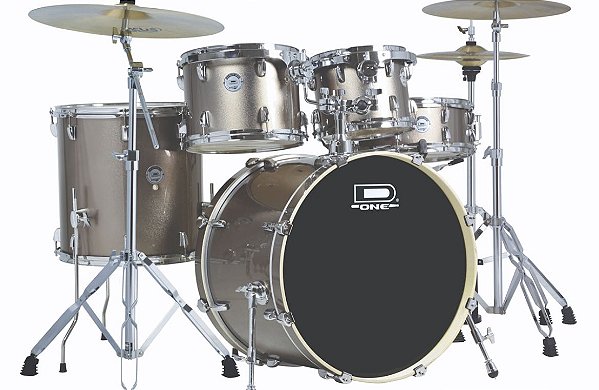 Bateria D One Rocket Space Grey 20" 10" 12" 14" c/ Caixa 14x5,5"