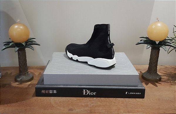 Dior F.two Point Zero Technical Knit Sneaker in Black