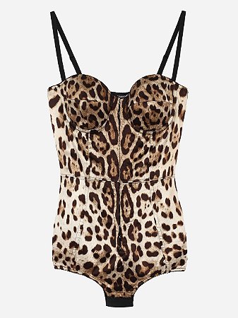 Dolce Gabbana - Body com estampa leopardo