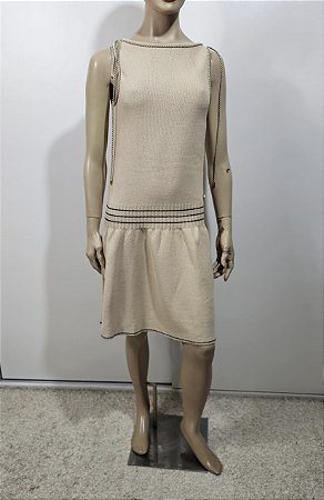 Chanel - Vestido curto Beige