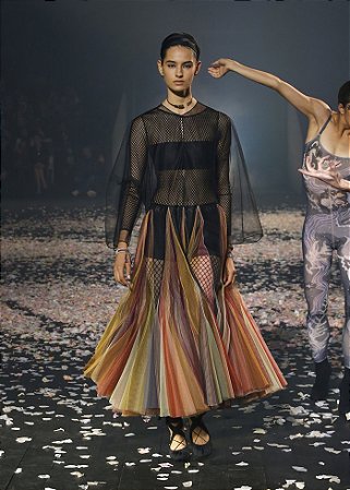 Christian Dior - Vestido longo em tule