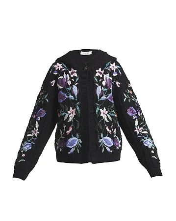 Valentino  - Cardigan trico com bordado
