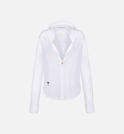 Christian Dior - Blusa Popeline de algodão branca