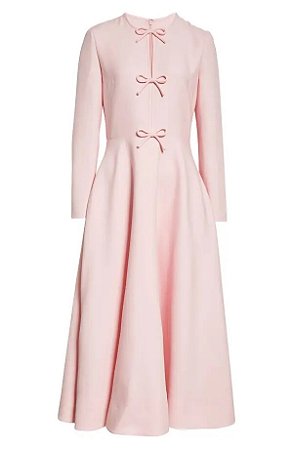 Valentino Garavani  Vestido midi de crepe couture