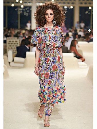 Chanel vestido longo em seda