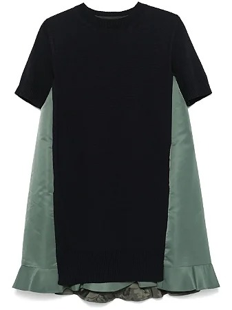 Sacai - Vestido recortes