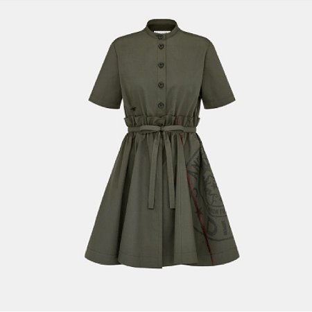 Christian Dior - Vestido curto em popeline