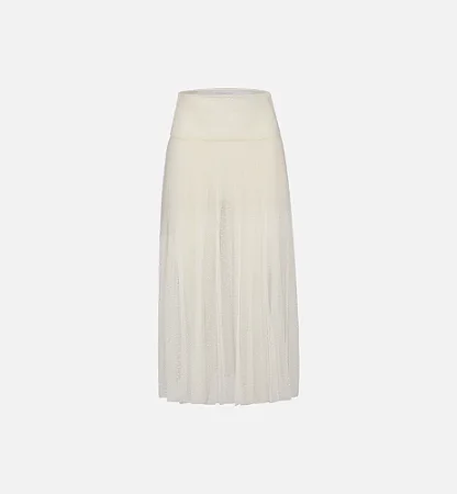 Christian Dior - Saia midi tule bordado