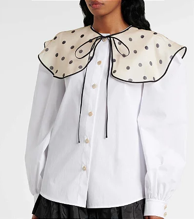 Valentino Garavani - Camisa em popeline branca