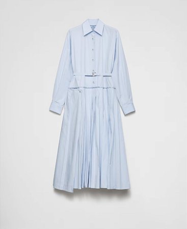 Prada - Vestido de popeline plissado