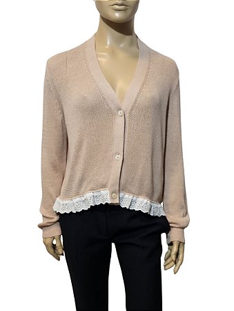Miu Miu - Cardigan beige em trico