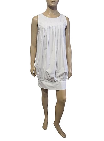 Oh Boy! Vestido em popeline branco