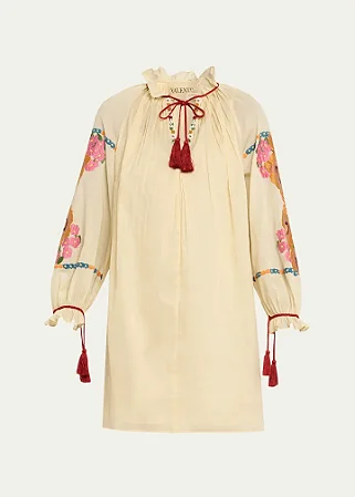 Valentino - Tunica / mini Vestido com bordado floral