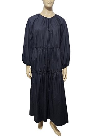 Zara - Vestido midi em popeline