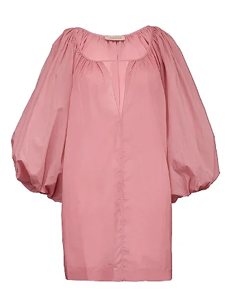 Adriana Degreas - Vestido manga bufante rosa - Ss 2026