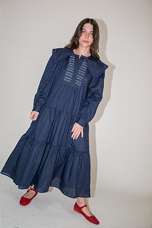 Sea NewYork - Vestido Luna Linho marinho