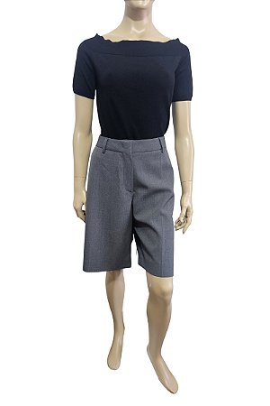 Valentino Garavani Bermuda Alfaiataria Cinza