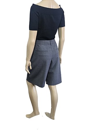 Valentino Garavani Bermuda Alfaiataria Cinza