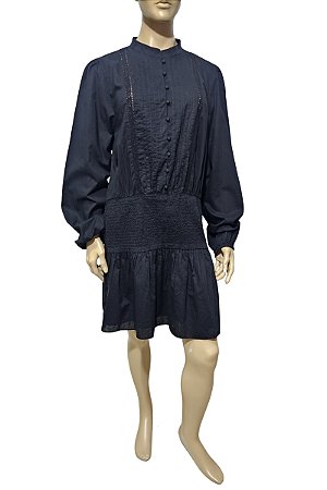 H&M - Vestido curto preto nervuras