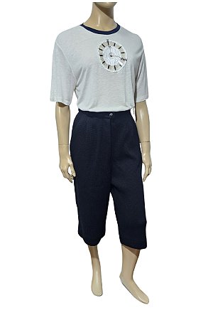 Chanel Bermuda Piquet Preta