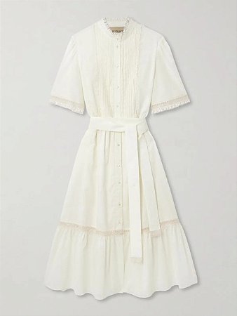 Valentino Garavani Vestido midi de algodão / 2027
