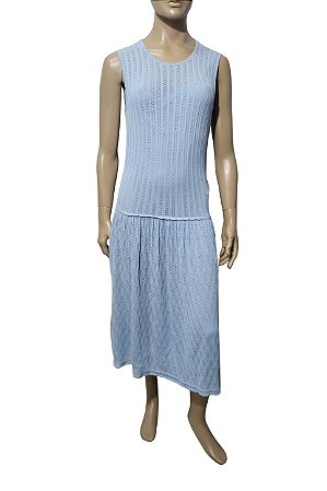 Christian Dior - Vestido em trico azul / 2026