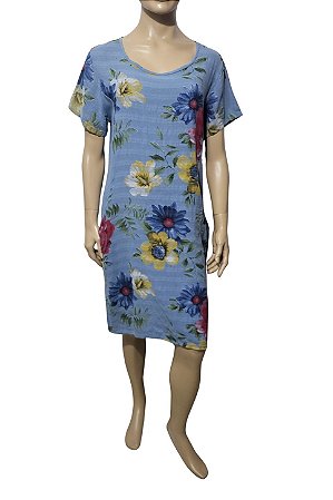 New Collection Vestido Estampado Algodão