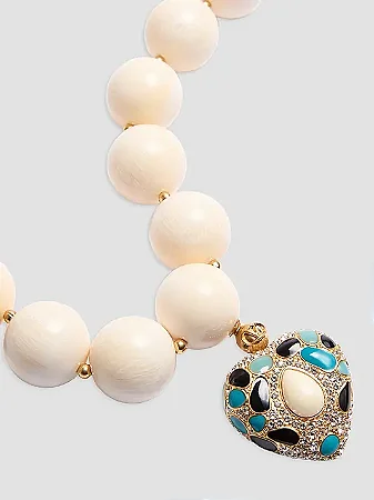 Valentino Garavani Colar Coeur Royal em metal, resina, esmalte e cristais Swarovski®