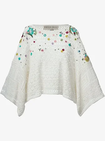PUCCI - Poncho de crochê