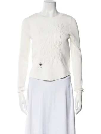 Christian Dior - Suéter Cropped Branco