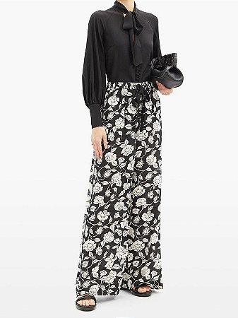 Zimmermann - calça floral em seda