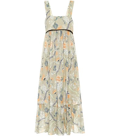 Chloé - Vestido longo em algodão