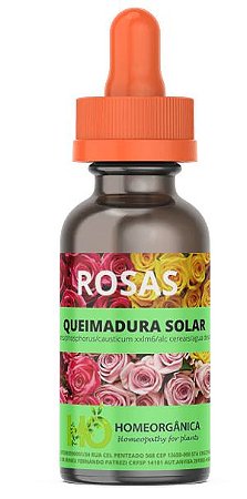 ROSAS - QUEIMADURA SOLAR - Indicado para plantas que sofrem com o excesso de sol ou que tiveram lesões por insolação 30ml