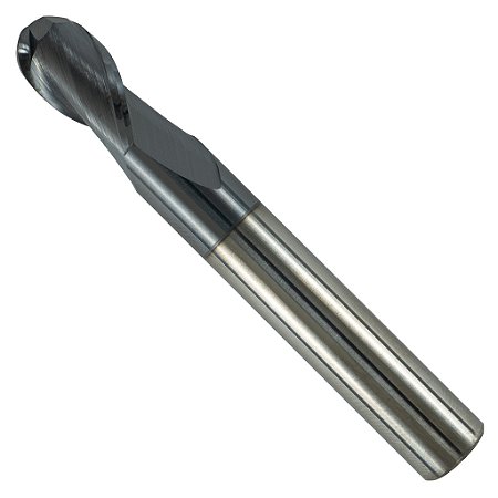 Fresa Topo Esférico Metal Duro 8mm 2 Cortes Dureza 50hrc