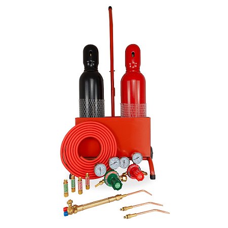 Conjunto Completo De PPU Oxi-acetileno Carrinho Acessórios Maçarico