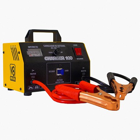 CARREGADOR DE BATERIAS PORTÁTIL 10A - CHARGER 100 - 127V - V8 BRASIL