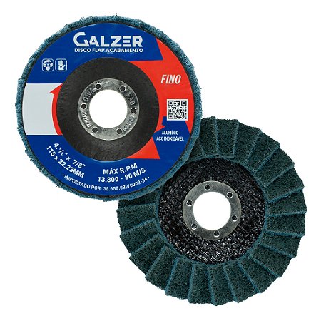Disco Flap Para Acabamento Fino 4.1/2 (115mm) X 7/8 (22,23mm)