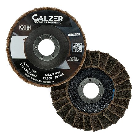 Disco Flap Para Acabamento Grosso 4.1/2 Polegadas 115mm