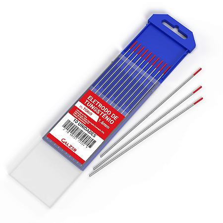 Eletrodo De Tungstênio 2.4mm 2% Tório Wt-20 - Ponta Vermelha - Unidade