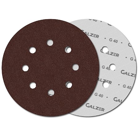 DISCO LIXA 8 FUROS 125MM G40 COM VELCRO