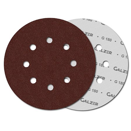 DISCO LIXA 8 FUROS 125MM G180 COM VELCRO