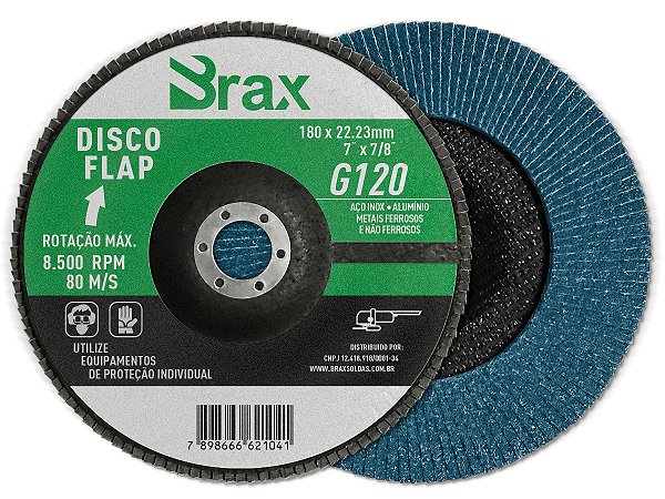 DISCO FLAP 7 x 7/8 (180 x 22,23 MM) GRAO 120