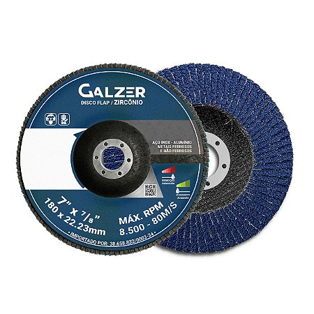 DISCO FLAP ZIRCONIO AZUL 7 G40 (CX 10/100) - UN