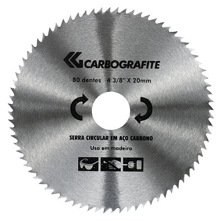 SERRA CIRCULAR AÇO CARBONO 4.3/8X 20MM 80 DENTES
