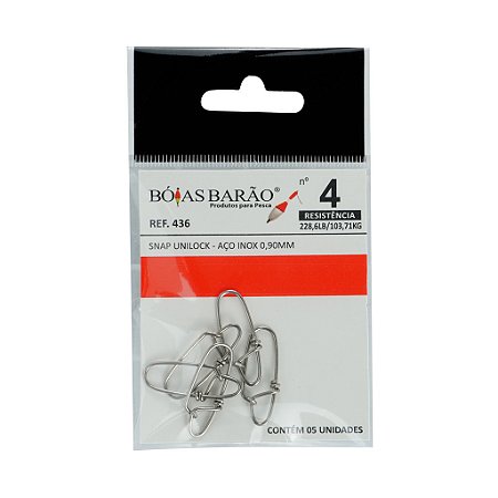 SNAP UNILOCK - AO INOX 0,90MM -N 4 C/5 UNIDADES